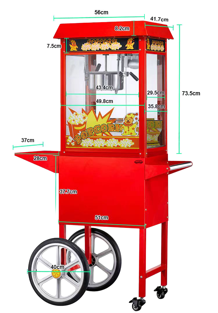 Popcorn Machine With Wheels 1.35 KW - Combisteel — miniature 2