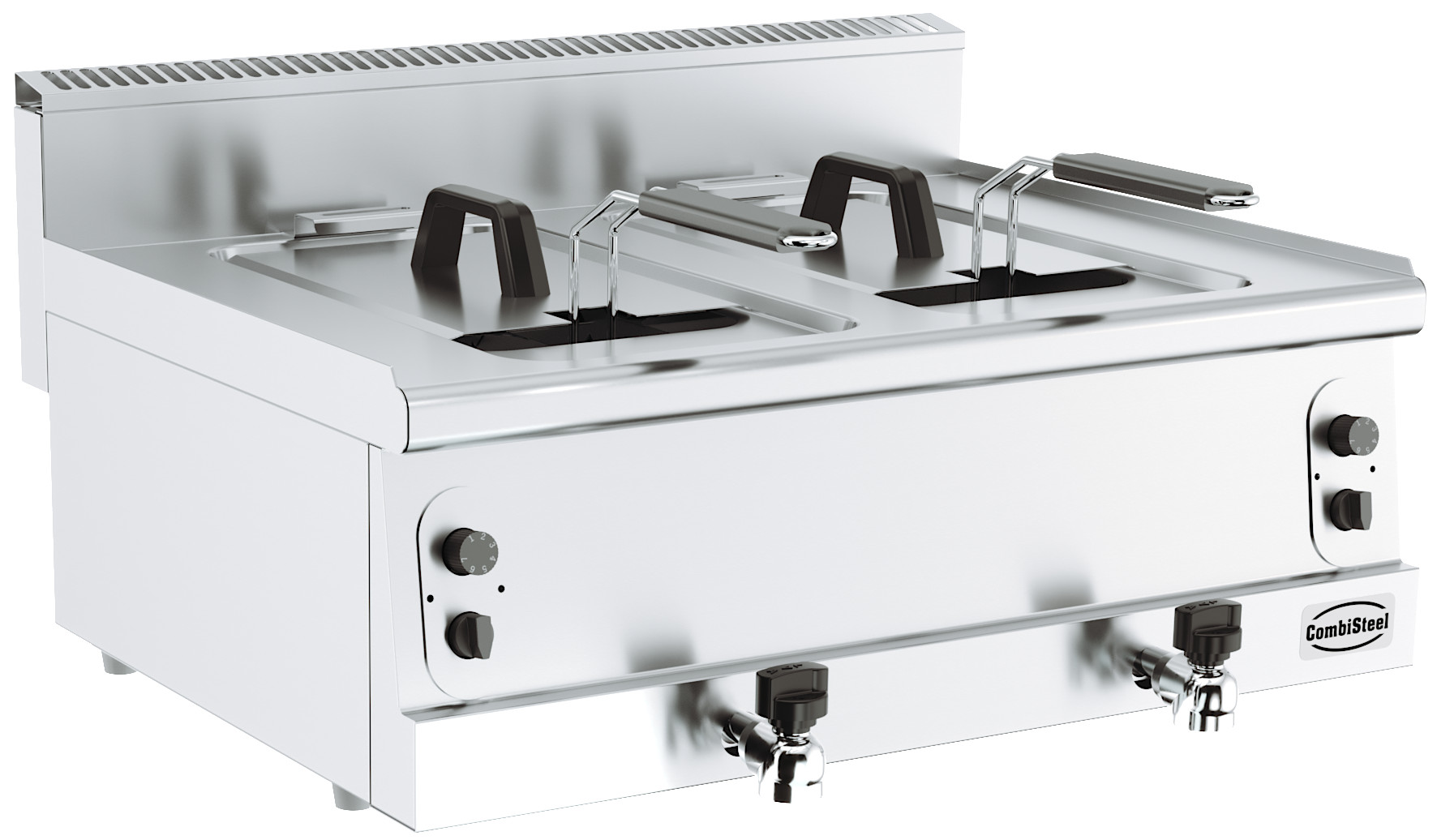 Deep Fryer At Gaz. 2×8 L Attention, Largeur 800 MM - Combisteel