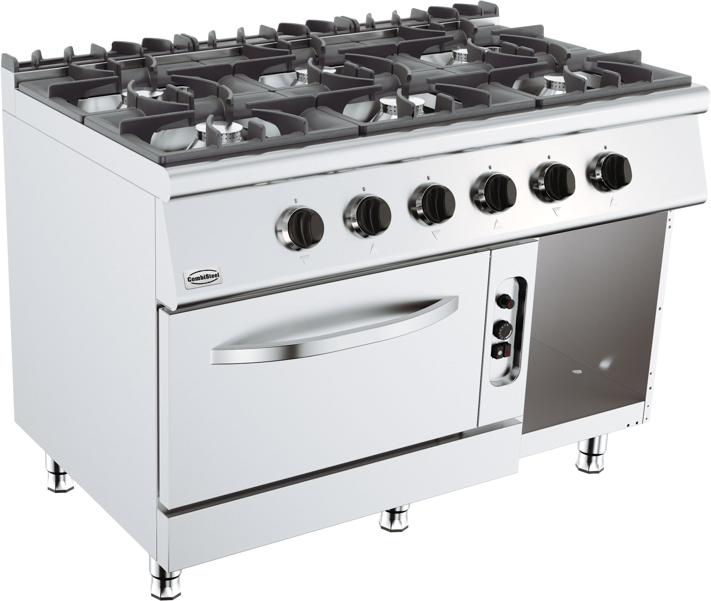 Stove Gas 6 Burners With Oven Gas - Combisteel