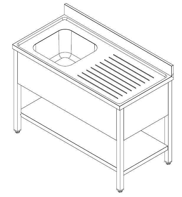 Sink Unit 1400 MM 700 MM - Combisteel — miniature 2