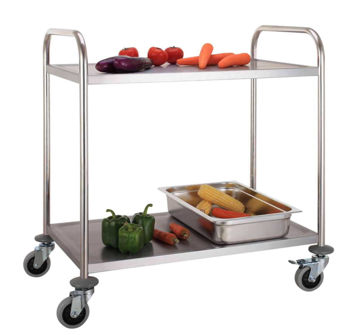 Stainless Steel 2-Tier Trolley 860 MM - Combisteel — miniature 2