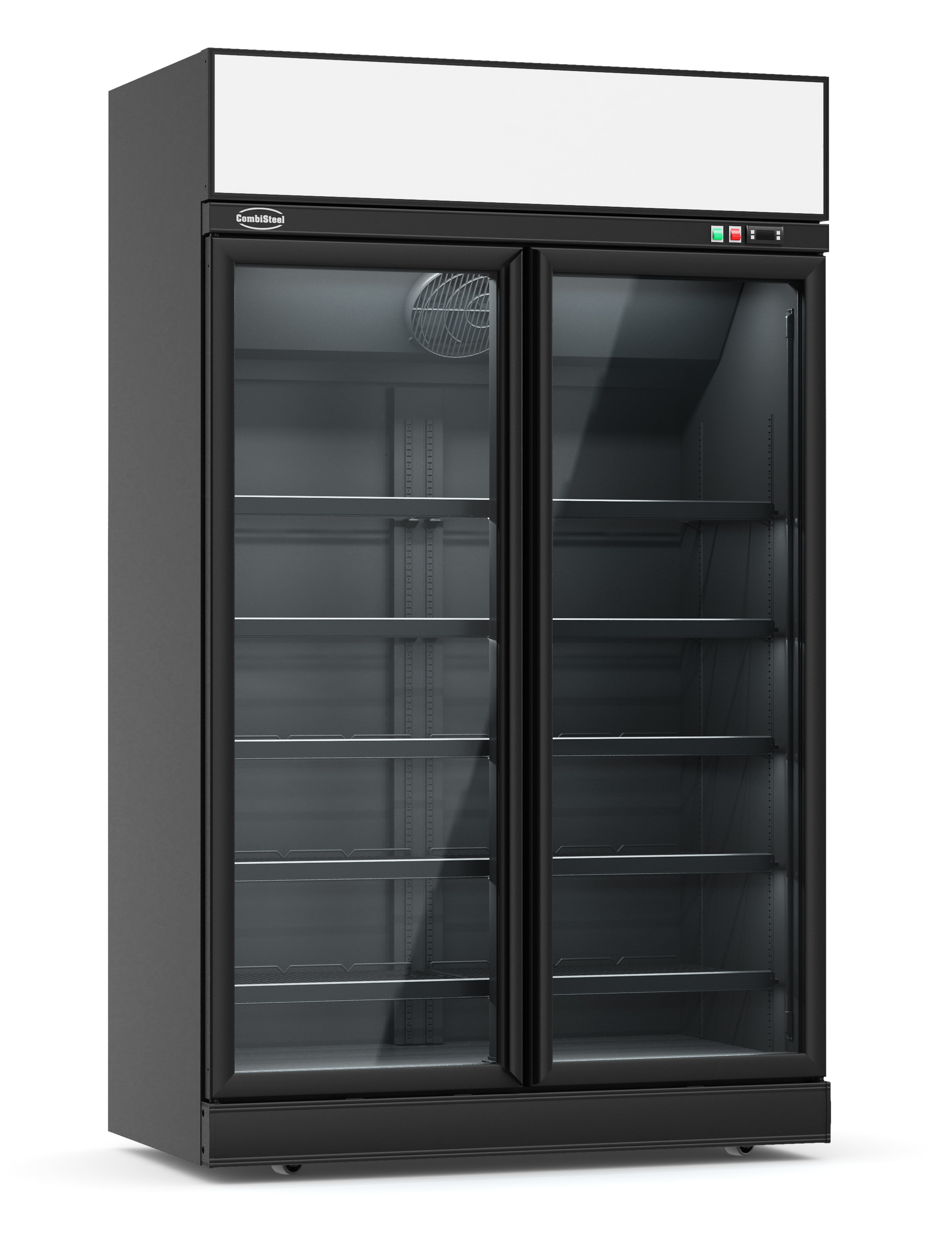 Freezer 2-door Black Glass Ins-1000f Bl 960 L - Combisteel
