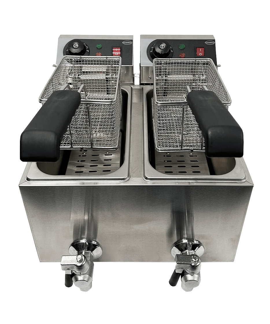 Combisteel 2×4 L Electric Countertop Deep Fryer — miniature 3