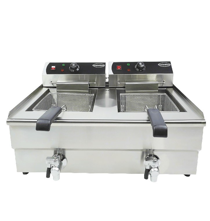 Combisteel 2×10 L Electric Countertop Deep Fryer — miniature 5