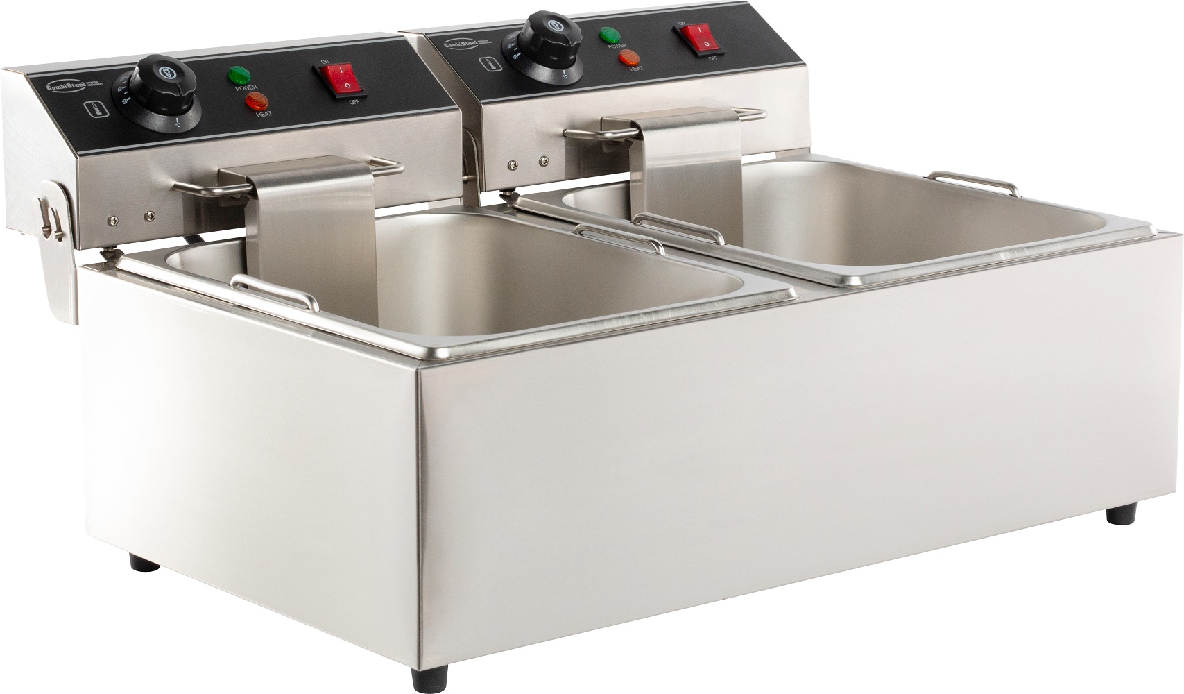 Combisteel 2×6 L Electric Countertop Deep Fryer — miniature 3