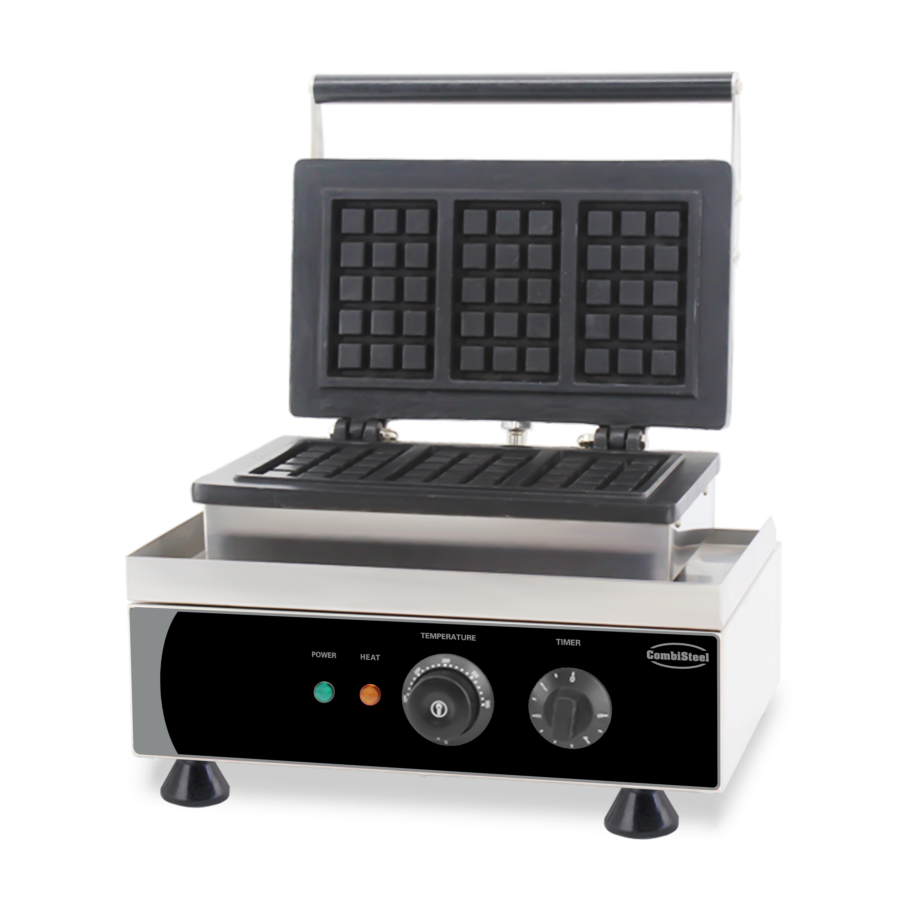 Waffle Iron 3 Pcs Waffle Of Bruxelles 1.75 KW - Combisteel