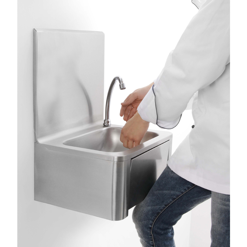 Knee-Operated Hand Basin (Large) 400 MM - Combisteel — miniature 2