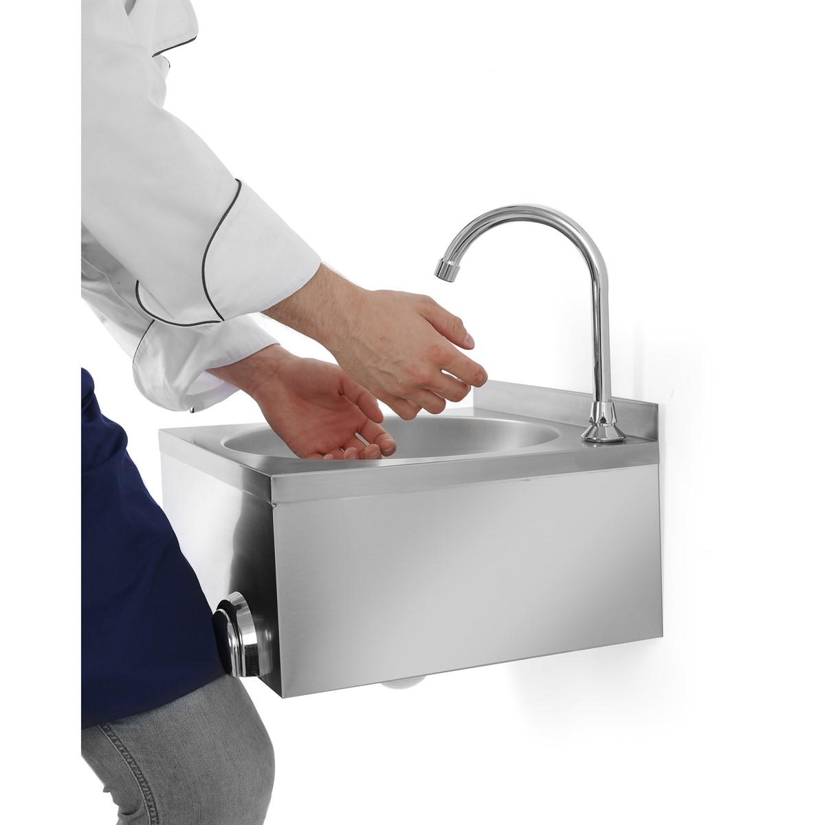 Knee-Operated Hand Basin (Small) 400 MM - Combisteel — miniature 2