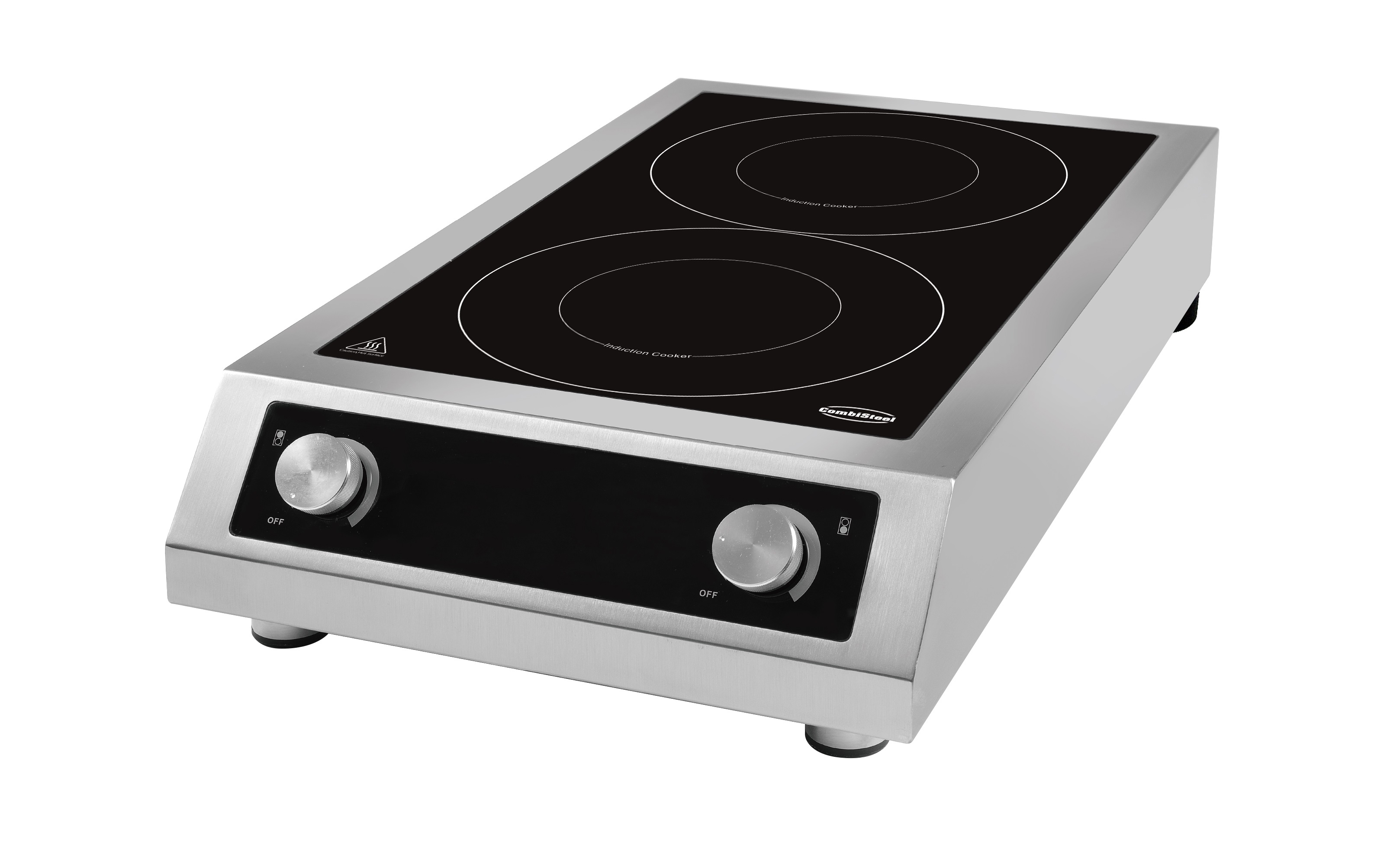 Griddle Induction Countertop 2 Zones Convient Uniquement Aux Frying Pans At Induction 7 KW - Combisteel