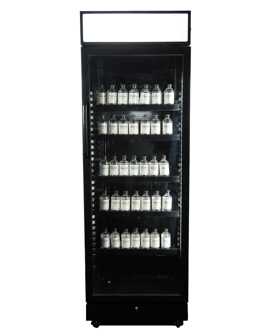 Black Glass 1-Door Refrigerator With Canopy Sve-450 Blc 400 L - Combisteel — miniature 4