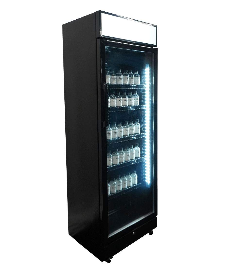 Black Glass 1-Door Refrigerator With Canopy Sve-450 Blc 400 L - Combisteel — miniature 5