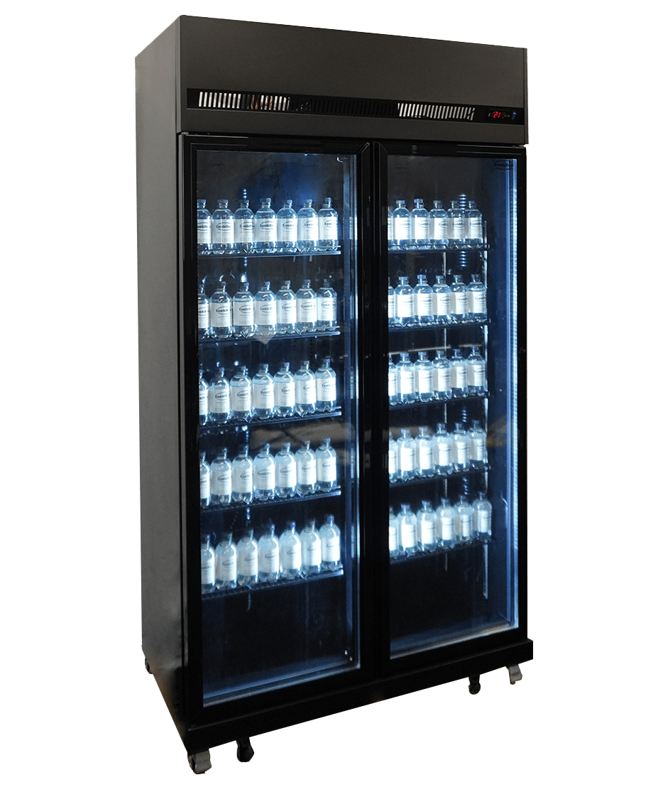 Black Glass 2-Door Refrigerator IRM-770 Bl 580 L - Combisteel — miniature 3