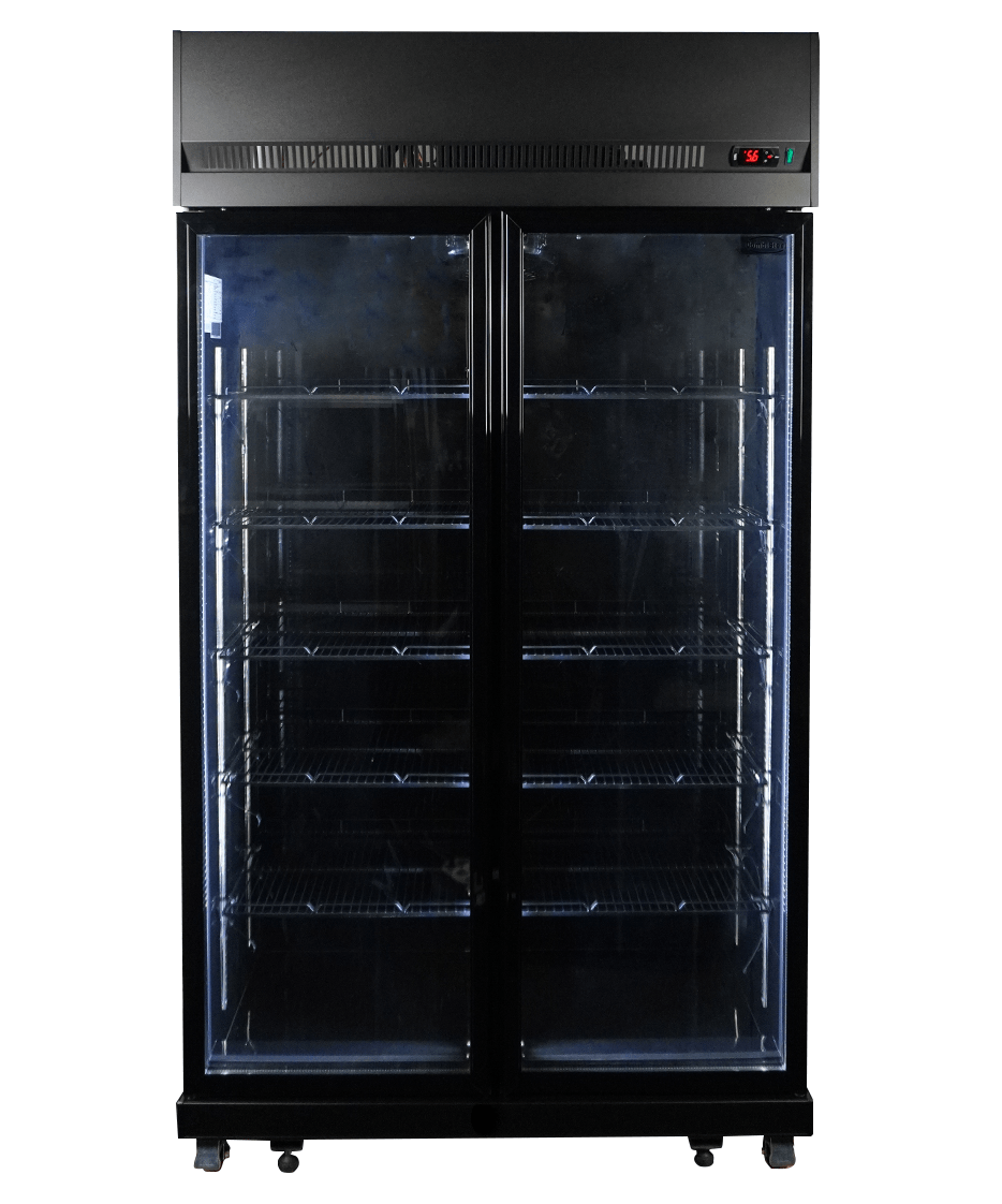 Black Glass 2-Door Refrigerator IRM-770 Bl 580 L - Combisteel — miniature 5