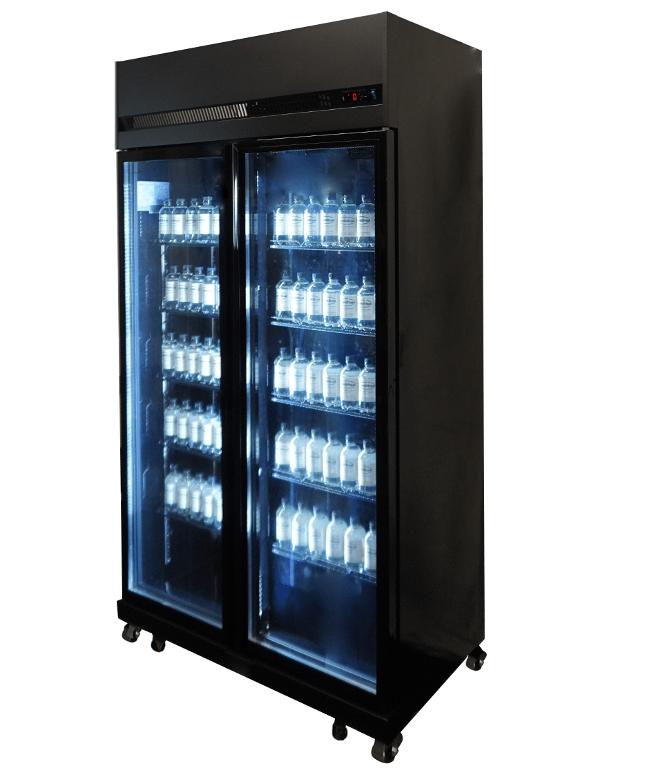 Black Glass 2-Door Refrigerator IRM-770 Bl 580 L - Combisteel — miniature 6