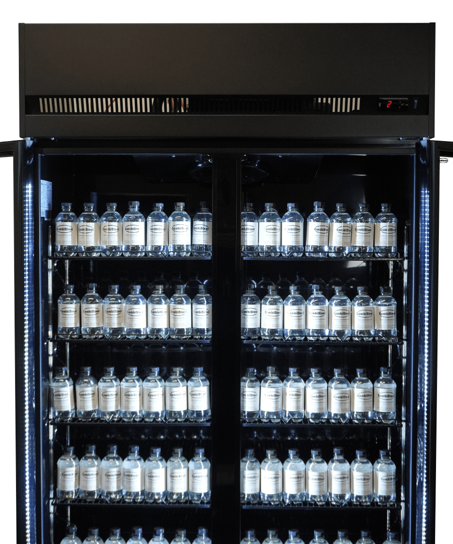 Black Glass 2-Door Refrigerator IRM-770 Bl 580 L - Combisteel — miniature 8