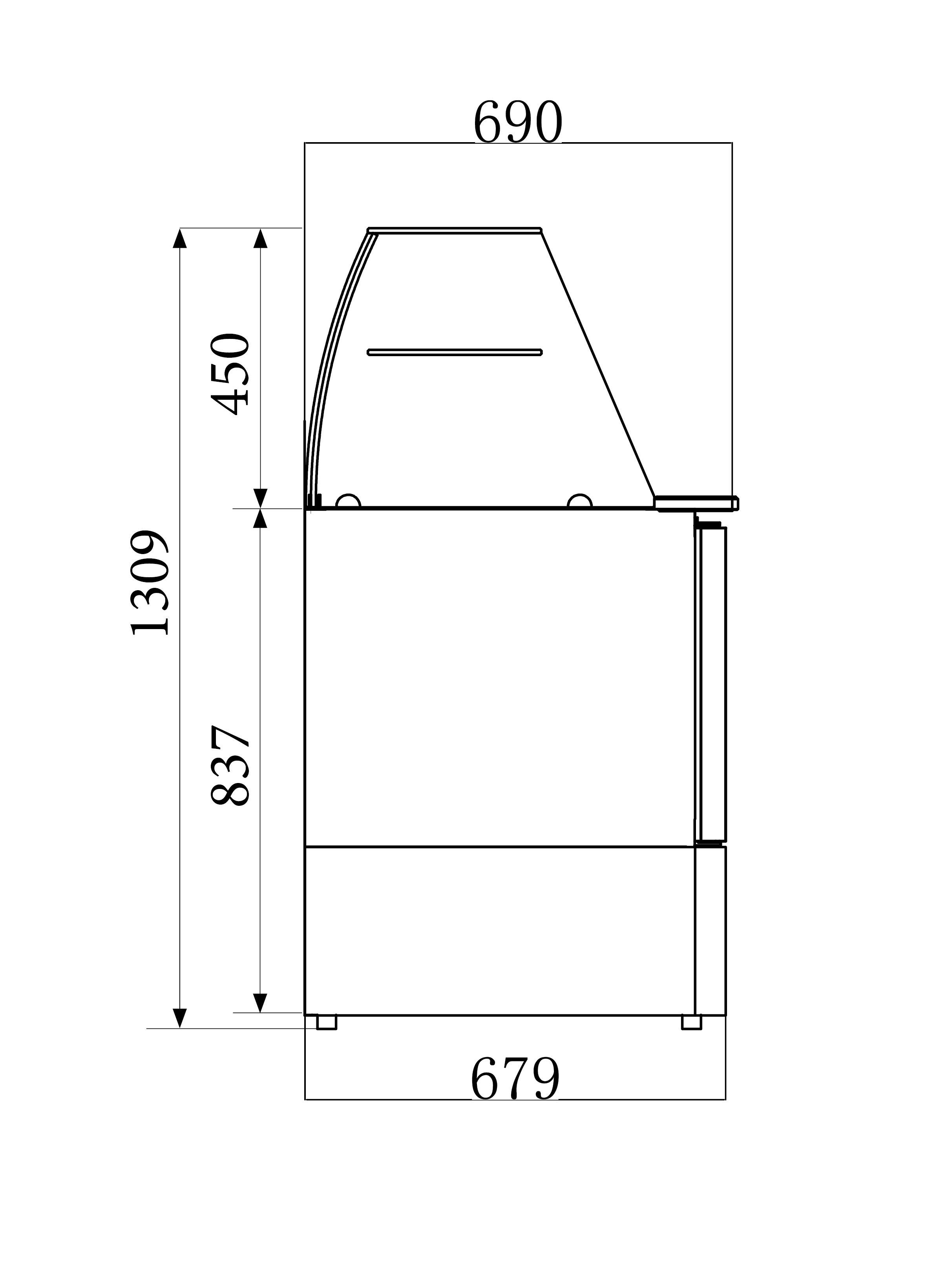 Refrigerated Saladette With Glass 3 Doors 368 L - Combisteel — miniature 2