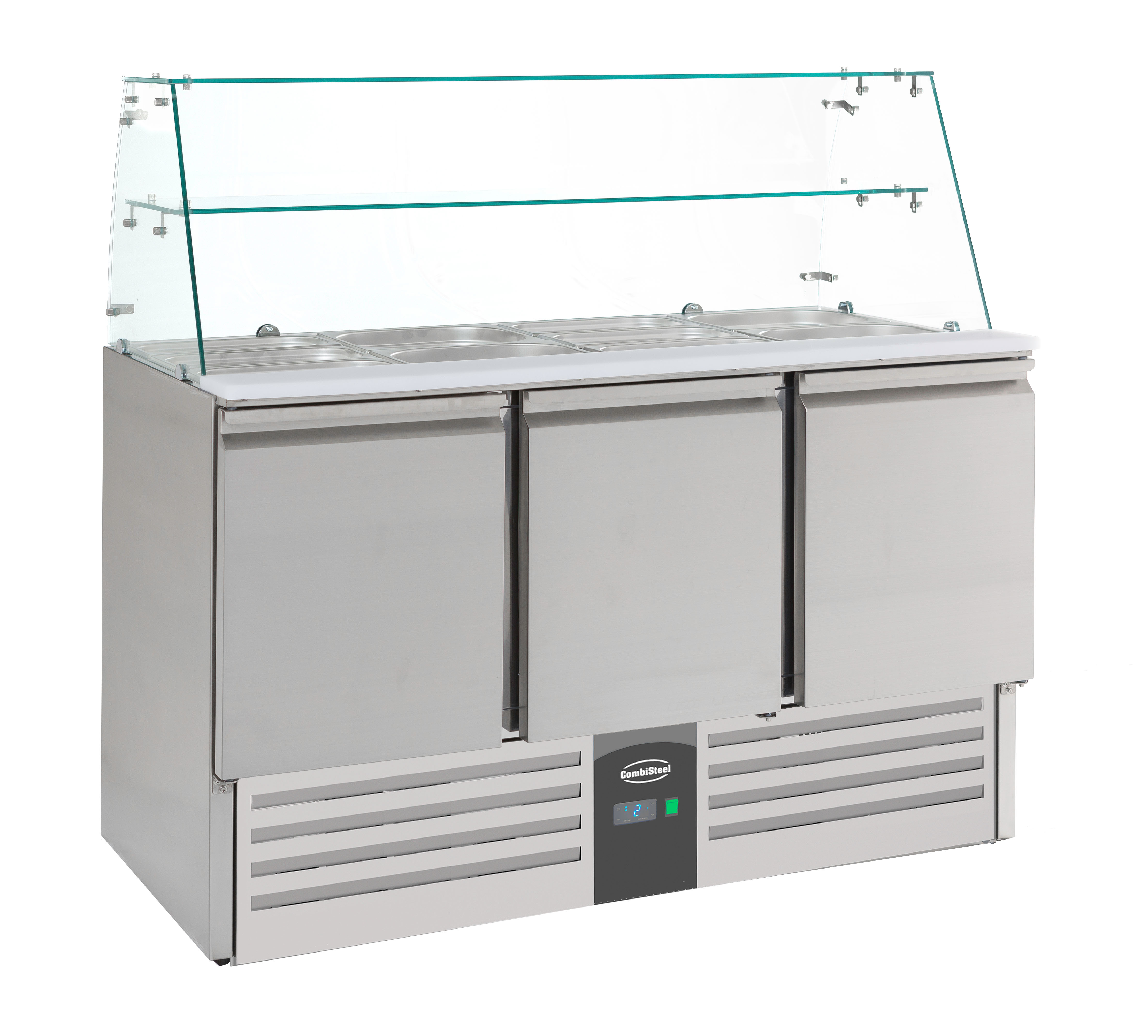 Saladette Refrigerated With Glass 3-door 368 L - Combisteel
