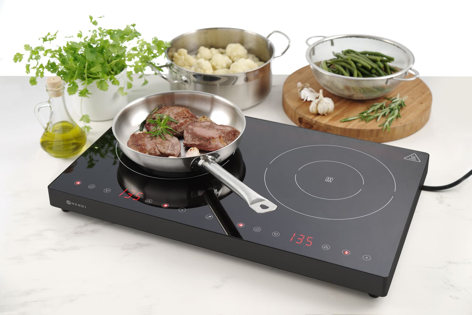 Double Kitchen Line Induction Hob - Hendi — miniature 3