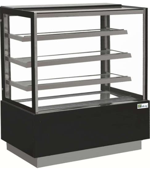 Vitrine Pâtisserie - Vitrage Droit - 3 Étagères - 395 L (Eden400)