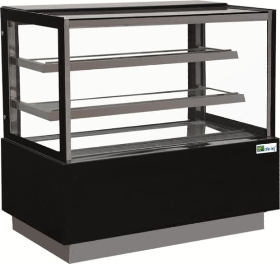 Vitrine Pâtisserie - Vitrage Droit - 2 Étagères - 480 L (Eden60)