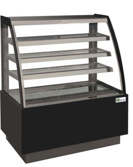 Vitrine Pâtisserie - Vitrage Bombé - 3 Étagères - 411 L (Oasis500)