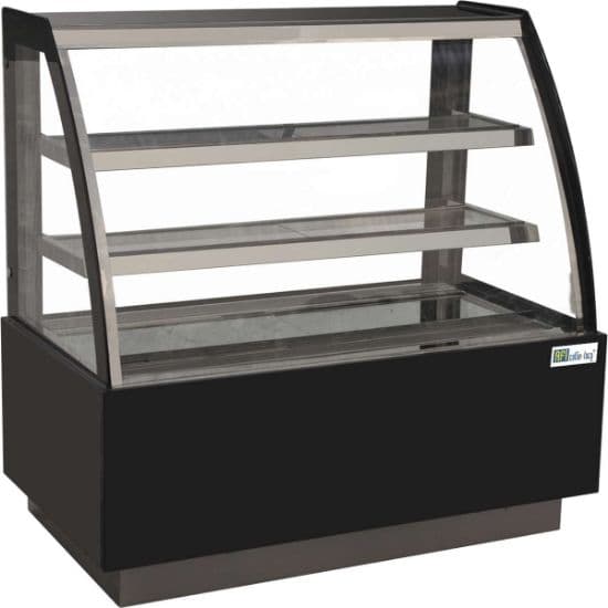 Vitrine Pâtisserie - Vitrage Bombé - 2 Étagères - 680 L (Oasis70)