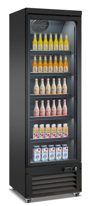 Ceb-500r Bl Single-Door Black Glass Fridge – Combisteel — visuel 1