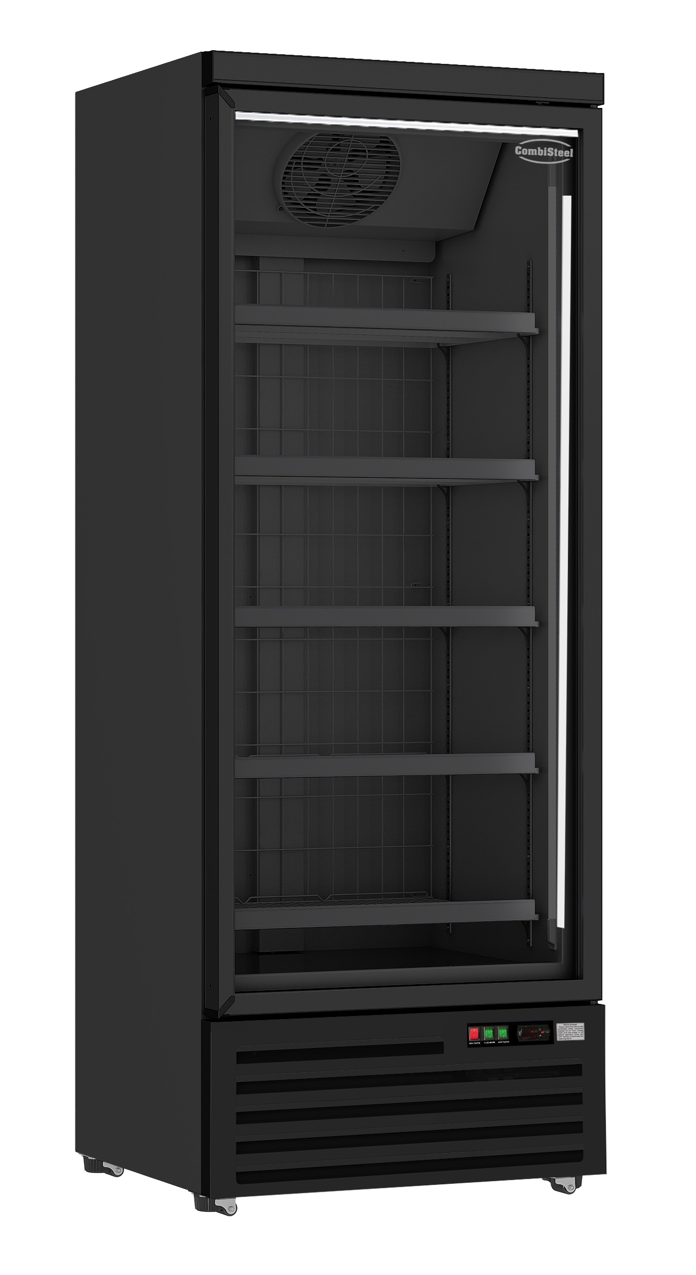 Jde-600f Bl Single-Door Black Glass Freezer - Combisteel — visuel 1