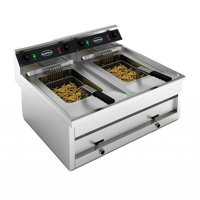 Combisteel 2×12 L 2×9 KW Countertop Electric Deep Fryer — visuel 1