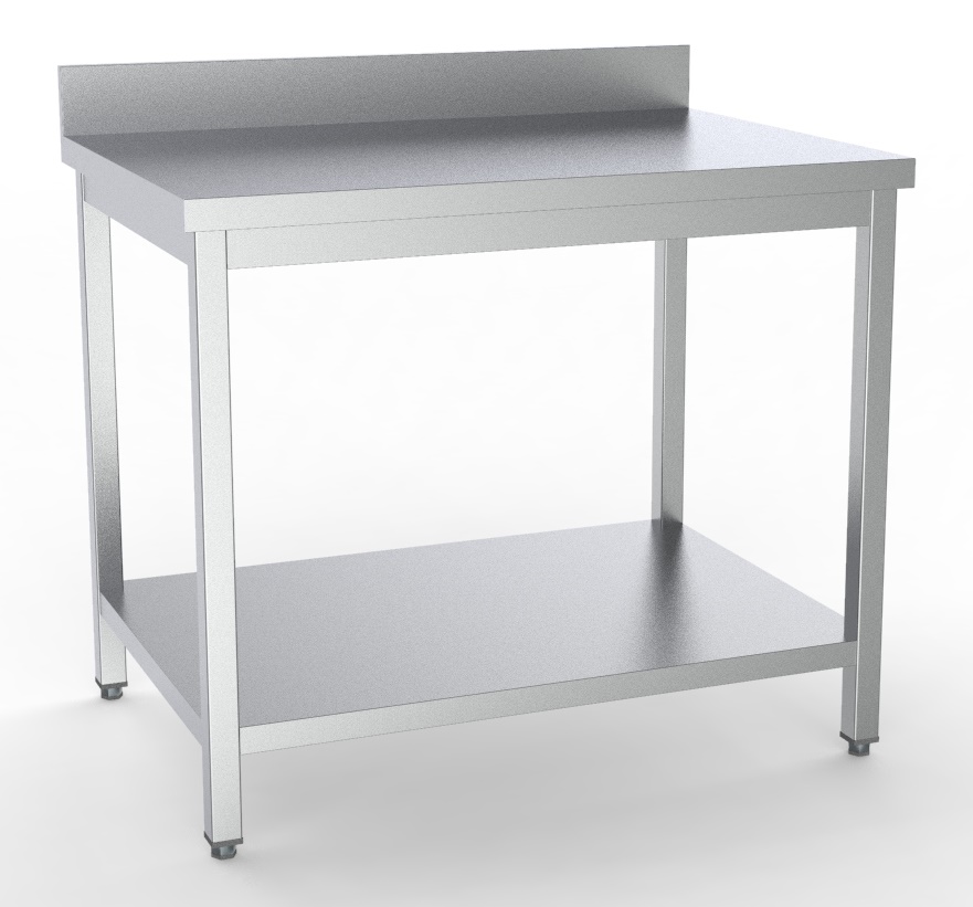 600 Worktable With Shelf And Upstand Demountable 1800 - Combisteel — visuel 1