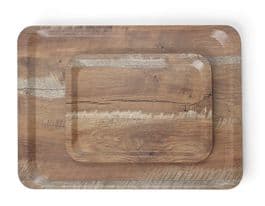 Melamine Serving Tray With Wood Print - Hendi — visuel 1
