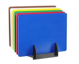 Set Of 6 HACCP Cutting Boards With Rack - Hendi — visuel 1